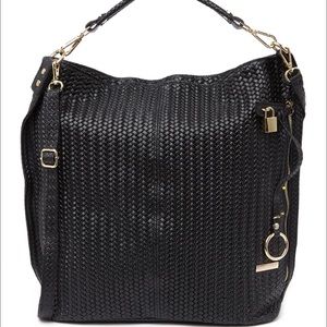 Renata Corsi  Black large leather hobo style bag